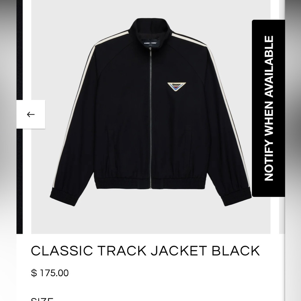 NWT homme femme mens L track jacket
